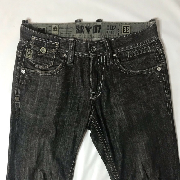 Rock Revival SR-07 Straight Bootcut Jeans Grey - Picture 2 of 11